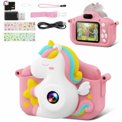 CAMCLID Kids Camera, 2.0" 1080P HD Kids Digital Camera for Girls Boys with 32GB Card, Dual Lens Selfie/Video Camera for Kids Birthday Christmas Toy Gifts for Toddler Age 3-12(Pink) 2 CAMCLID Kids Camera, 2.0" 1080P HD Kids Digital Camera for Girls Boys with 32GB Card, Dual Lens Selfie/Video Camera for Kids Birthday Christmas Toy Gifts for Toddler Age 3-12(Pink) - Image 2