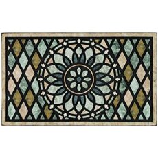 CHICHIC 30 Inch Welcome Door Mat for Home Entrance Outdoor Entrance Door Mat Heavy Duty Non Slip Rubber Back Low Profile Floor Mat Flower