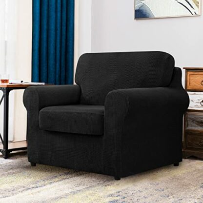 CHUN YI 3/5/7/9 Piece Stretch Sofa Cover, 1/2/3/4 Seater Slipcover with 1/2/3/4 Separate Cushions and Backrests, Jacquard Spandex Fabric - Image 3