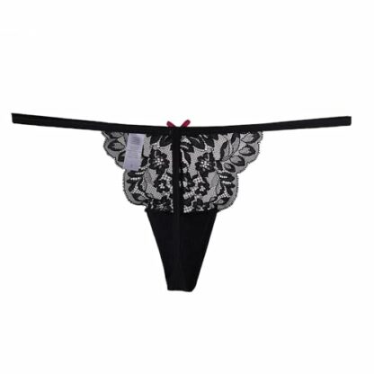COLOROSES Pack of 6 Women Lacy G-String Thongs No Show Panties Sexy Underwear Assorted Lace Pattern and Colors - Image 3