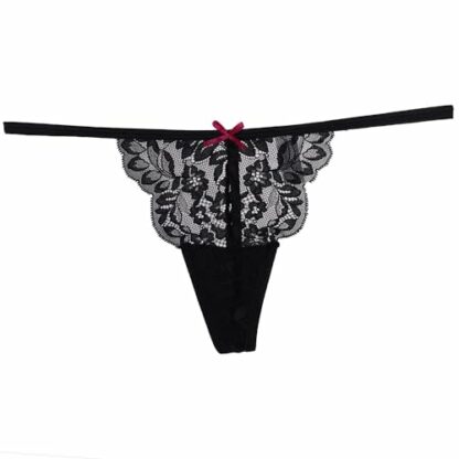 COLOROSES Pack of 6 Women Lacy G-String Thongs No Show Panties Sexy Underwear Assorted Lace Pattern and Colors - Image 4