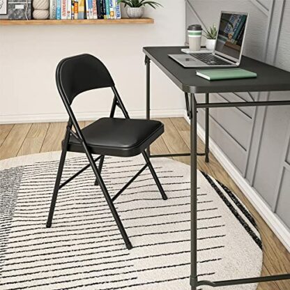 COSCO Folding Furniture, Alloy Steel, Black - Image 3