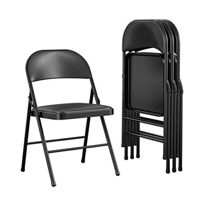 COSCO Folding Furniture, Alloy Steel, Black - Image 2