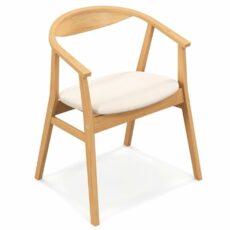 COSTWAY Bamboo Accent Chair, Single Padded Seat Lounge Armchair, Leisure Comfy Occasional Reading Armchair Side Dining Chairs for Living Room, Bedroom and Office, Natural