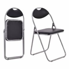 COSTWAY2/4/6 Pack Padded Folding Chair, Metal Frame Easy Storage Conference Chair with Sponge Seat, Backrest and Foot Pads, Hall Guest Seating for Bedrooms Office Events, 43x45x80cm