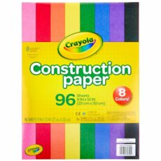 CRAYOLA Construction Paper (96 Sheets) | 9x12" Pad Containing 8 Classic Crayola Colours | Perfect for Art Projects & Classrooms