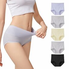 CUZEYEE Womens Underwear High Waist Cotton wicking Panties Postpartum Ladies Briefs
