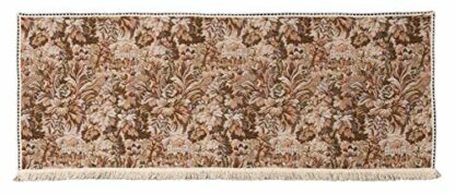 Castle Tapestry Chair Arm Covers (pairs), Standard, Mini and Jumbo Size, Chair Backs, 2 and 3 Seater Settee Backs in Brown and Beige floral with a Design, Protectors for Sofa and Chairs - Image 2