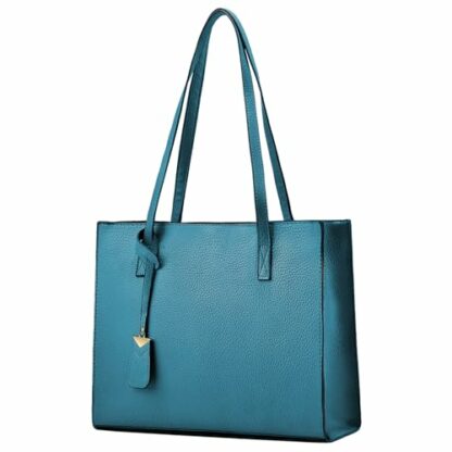 Cckuu Ladies Tote Bags Simple PU Leather Top Handle Women Shoulder Handbags Work School Shopping Bags - Image 2