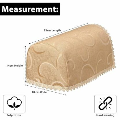 Chair Arm Covers/Caps Narrow, Standard and Wide and Chair Backs In a Jacquard Deep Beige Vine Design. Protectors for Sofa and Chairs. Quality Items Made in UK 3 Chair Arm Covers/Caps Narrow, Standard and Wide and Chair Backs In a Jacquard Deep Beige Vine Design. Protectors for Sofa and Chairs. Quality Items Made in UK - Image 3