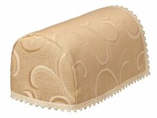 Chair Arm Covers/Caps Narrow, Standard and Wide and Chair Backs In a Jacquard Deep Beige Vine Design. Protectors for Sofa and Chairs. Quality Items Made in UK