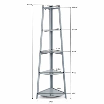 Charles Jacobs Corner Ladder Shelf Bookcase Storage Unit - Image 3