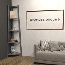Charles Jacobs Corner Ladder Shelf Bookcase Storage Unit