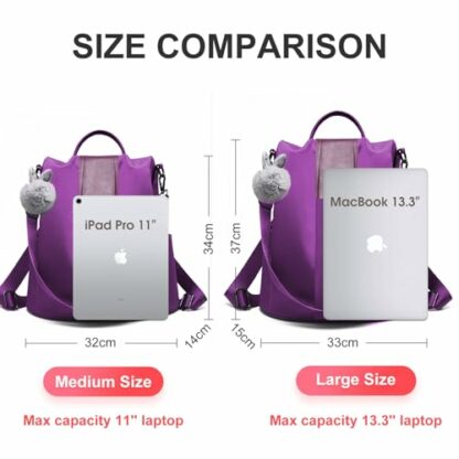 Charmore Women Backpack Ladies Rucksack Waterproof Nylon School bags Anti-theft Daypack Shoulder Bags - Image 4
