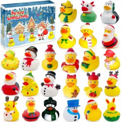 Chennyfun Rubber Duck Advent Calendar 2024, 24 Days Christmas Rubber Ducks Countdown Calendar, Bath Toys Advent Calendar for Boys, Girls, Kids, Surprise for Christmas Party Favor Gifts 2 Chennyfun Rubber Duck Advent Calendar 2024, 24 Days Christmas Rubber Ducks Countdown Calendar, Bath Toys Advent Calendar for Boys, Girls, Kids, Surprise for Christmas Party Favor Gifts - Image 2