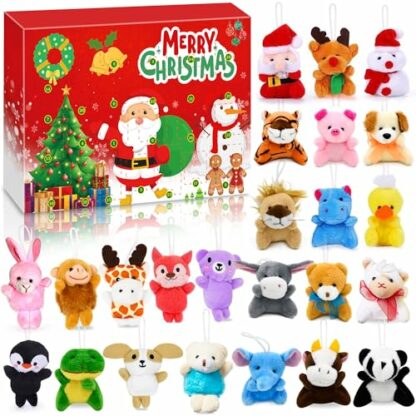 Chennyfun Toy Advent Calendars 2024, 24 Mini Plush Animal Toys, 24 Days Christmas Countdown Calendar with Mini Stuffed Animal Toys for Boys Girls Kids Xmas Gifts 2 Chennyfun Toy Advent Calendars 2024, 24 Mini Plush Animal Toys, 24 Days Christmas Countdown Calendar with Mini Stuffed Animal Toys for Boys Girls Kids Xmas Gifts - Image 2