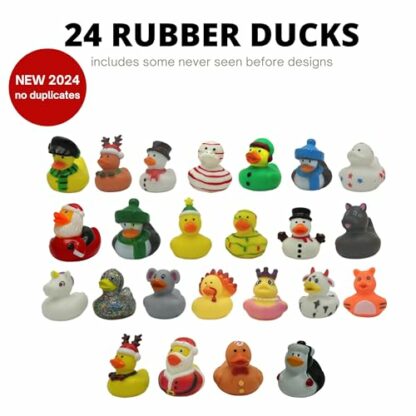 Christmas Advent Calendar 2024 with Christmas Rubber Ducks for Kids & Toddlers, 24 Days Christmas Countdown Calendar Toy & Gifts for Kids Boys & Girls by 4E's Novelty 4 Christmas Advent Calendar 2024 with Christmas Rubber Ducks for Kids & Toddlers, 24 Days Christmas Countdown Calendar Toy & Gifts for Kids Boys & Girls by 4E's Novelty - Image 4