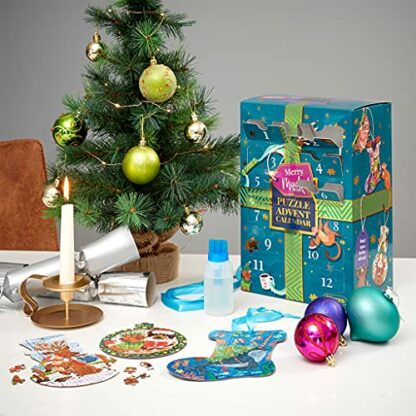 Christmas Advent Calendar Jigsaw Puzzle - Merry Mischief | Sustainable Puzzle for Adults | Great Gift for Adults | Gibsons Games - Image 3