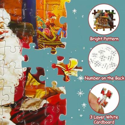 Christmas Jigsaw Advent Calendar 2024 - Santa’s House Jigsaw Puzzles 24 Parts Puzzles for Kids Teens Adults 1008 Pieces Holiday Jigsaw Countdown to Christmas Puzzle Gift for Home Decoration 4 Christmas Jigsaw Advent Calendar 2024 - Santa’s House Jigsaw Puzzles 24 Parts Puzzles for Kids Teens Adults 1008 Pieces Holiday Jigsaw Countdown to Christmas Puzzle Gift for Home Decoration - Image 4