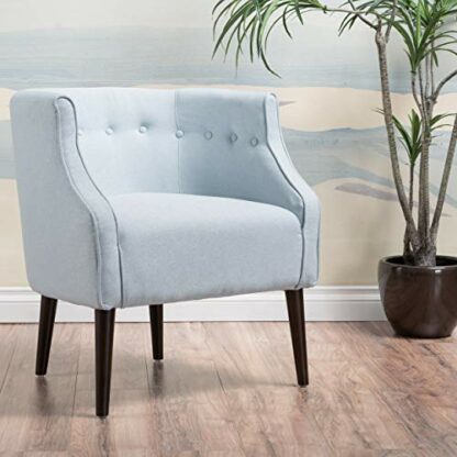 Christopher Knight Home Brandi Fabric Club Chair, Light Sky - Image 3