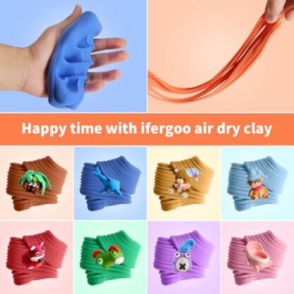 CiaraQ Air Dry Clay - 36 Colors Air Dry Ultra Light Magic Clay, No-Toxic Modeling Clay & Dough, Creative Art DIY Kids Art Crafts, Best Gift for Boys & Girls 3 CiaraQ Air Dry Clay - 36 Colors Air Dry Ultra Light Magic Clay, No-Toxic Modeling Clay & Dough, Creative Art DIY Kids Art Crafts, Best Gift for Boys & Girls - Image 3