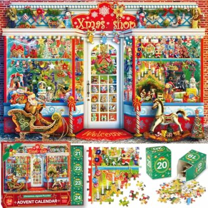 Ciesa Advent Calendar 2024 Christmas Jigsaw Puzzle - Christmas Emporium, 24 Parts - 1008 Pieces Puzzles Countdown to Christmas, Christmas Gifts for Adults and Kids, Home Decoration 27.5in x 19.7in 2 Ciesa Advent Calendar 2024 Christmas Jigsaw Puzzle - Christmas Emporium, 24 Parts - 1008 Pieces Puzzles Countdown to Christmas, Christmas Gifts for Adults and Kids, Home Decoration 27.5in x 19.7in - Image 2