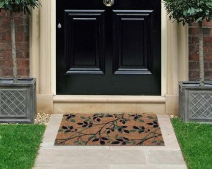 Coco & Coir Door Mat Indoor Outdoor Natural Organic Coir. Heavy Duty, Non-Slip 1.5cm Thick. Stunning Gardening/Leaves Design Entrance Door Mat (Shadow Leaves) 2 Coco & Coir Door Mat Indoor Outdoor Natural Organic Coir. Heavy Duty, Non-Slip 1.5cm Thick. Stunning Gardening/Leaves Design Entrance Door Mat (Shadow Leaves) - Image 2