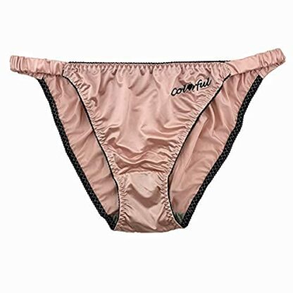 Colorful Star 5 Pack Women's Sexy Satin String Bikini Panties Silky Briefs Underwear - Image 3