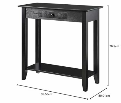 Convenience Concepts American Heritage Hall Table with Drawer and Shelf - Image 4