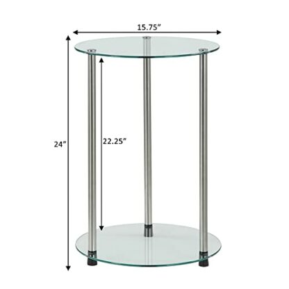 Convenience Concepts Designs2Go Classic Glass 2 Tier - Image 4