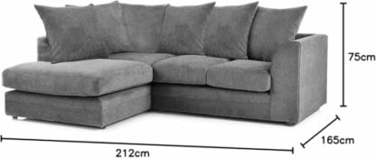Corner Sofa Couch - L Shape Fabric Sofa - Upholstered Linen Corner Settee - Fabric Sofa 3 Seater for Home Living Room Drawing Room 4 Corner Sofa Couch - L Shape Fabric Sofa - Upholstered Linen Corner Settee - Fabric Sofa 3 Seater for Home Living Room Drawing Room - Image 4