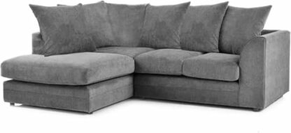 Corner Sofa Couch - L Shape Fabric Sofa - Upholstered Linen Corner Settee - Fabric Sofa 3 Seater for Home Living Room Drawing Room 2 Corner Sofa Couch - L Shape Fabric Sofa - Upholstered Linen Corner Settee - Fabric Sofa 3 Seater for Home Living Room Drawing Room - Image 2