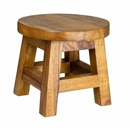 Crafty Artisan wooden milking stool 40mm XL cross bar version made to last for years, multi uses as step stool, plant stand, kids stool - Image 2