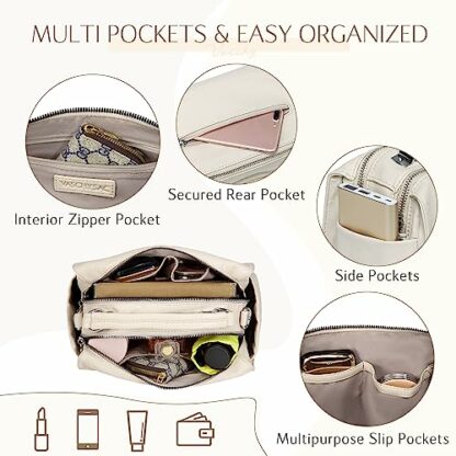 Cross Body Bag for Women,VASCHY Vegan Leather Purse Top Handle Satchel Ladies Small Handbag Fashion Shoulder Bag - Image 4