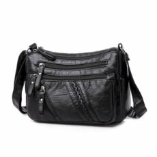 Crossbody Shoulder Bag for Women Multi Pocket Messenger Bag Soft PU Leather Cross-Body Handbags for Ladies