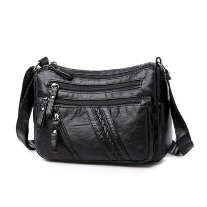 Crossbody Shoulder Bag for Women Multi Pocket Messenger Bag Soft PU Leather Cross-Body Handbags for Ladies - Image 2