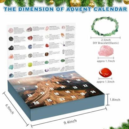 Crystals Advent Calendar 2024 for Kids Christmas Countdown Calendar 24 pcs Collection Rocks And Minerals for Explore Learning Collection Gifts for Girls Boys Geology Enthusiasts 3 Crystals Advent Calendar 2024 for Kids Christmas Countdown Calendar 24 pcs Collection Rocks And Minerals for Explore Learning Collection Gifts for Girls Boys Geology Enthusiasts - Image 3