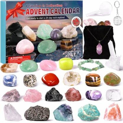 Crystals Advent Calendar 2024 for Kids Christmas Countdown Calendar 24 pcs Collection Rocks And Minerals for Explore Learning Collection Gifts for Girls Boys Geology Enthusiasts 2 Crystals Advent Calendar 2024 for Kids Christmas Countdown Calendar 24 pcs Collection Rocks And Minerals for Explore Learning Collection Gifts for Girls Boys Geology Enthusiasts - Image 2