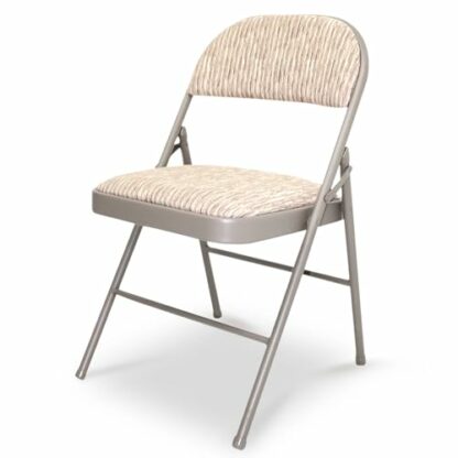 Crystals Deluxe Fabric Folding Foldable Chairs, Heavy Duty Fold Away Chair with Padded Fabric Seats & Metal Frame for Dinning, Home, Office, Indoor & Outdoor Use - Grey (1) 2 Crystals Deluxe Fabric Folding Foldable Chairs, Heavy Duty Fold Away Chair with Padded Fabric Seats & Metal Frame for Dinning, Home, Office, Indoor & Outdoor Use - Grey (1) - Image 2