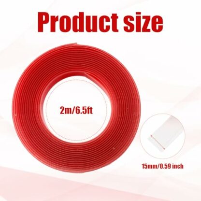 Curtain Glide Tape Clear, Hard Surface Drapery Ring Glide Tape Curtain Rod Tape Curtain Slide Tape for Sliding Drapery & Curtain Rings Smoothly and Quietly - Image 3