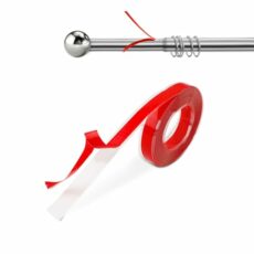 Curtain Glide Tape Clear, Hard Surface Drapery Ring Glide Tape Curtain Rod Tape Curtain Slide Tape for Sliding Drapery & Curtain Rings Smoothly and Quietly