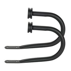 Curtain Holders, 2 Pack Matte Black Decorative Curtain Holdbacks for Wall Curtain Drapery