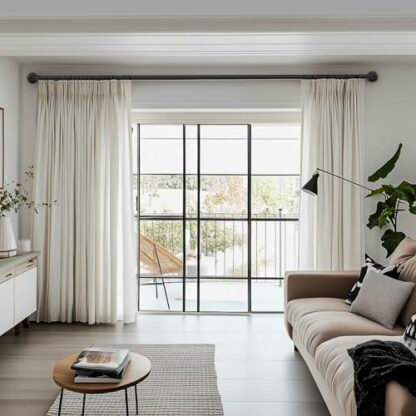 Curtain Poles for Eyelet Curtains, Industrial Curtain pole 25mm Diameter Extendable Curtain Poles Indoor/Outdoor Curtain Rods for Bedroom, Living Room, Office 3 Curtain Poles for Eyelet Curtains, Industrial Curtain pole 25mm Diameter Extendable Curtain Poles Indoor/Outdoor Curtain Rods for Bedroom, Living Room, Office - Image 3