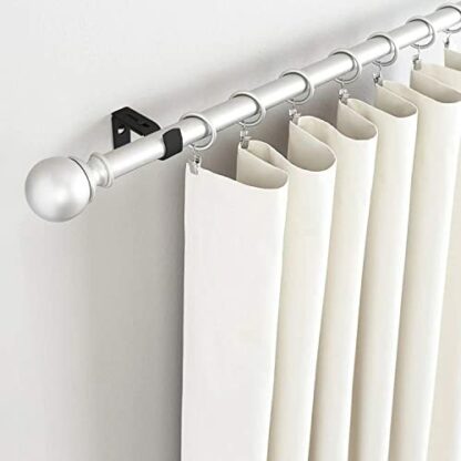 Curtain Rod Bracket, Fits up to 1 inch Curtain Rod, Set of 2, Sturdy Extendable Curtain Rod Holder, Metal Single Rod Bracket for Wall - Image 3