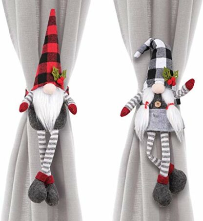 D-FantiX Christmas Curtain Tieback Buckle Set of 2, Mr. and Mrs. Gnome Curtain Tiebacks Holder Fastener Buckle Window Christmas Ornaments Decorations Home Decor 2 D-FantiX Christmas Curtain Tieback Buckle Set of 2, Mr. and Mrs. Gnome Curtain Tiebacks Holder Fastener Buckle Window Christmas Ornaments Decorations Home Decor - Image 2
