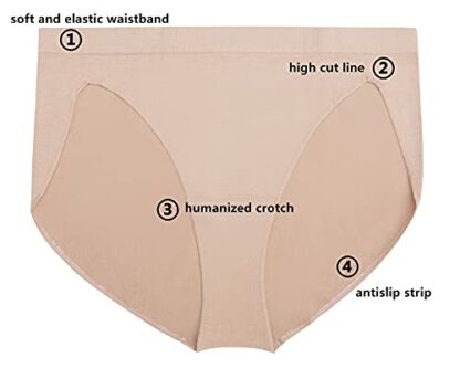 DANSHOW Women and Girls Professional Dance Ballet Briefs Adult Gymnastics High Cut Underwear(2 Packs) - Image 3