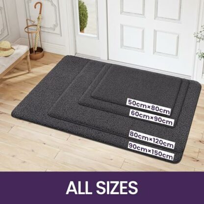 DEXI Dirt Trapper Door Mat, Non-slip Barrier Mats for Indoor and Outdoor, Super Absorbent Entrance Rug Machine Washable Soft Floor Mat Carpet - Image 3