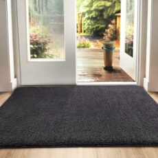 DEXI Dirt Trapper Door Mat, Non-slip Barrier Mats for Indoor and Outdoor, Super Absorbent Entrance Rug Machine Washable Soft Floor Mat Carpet