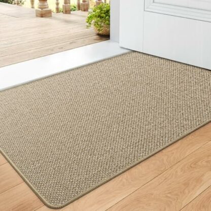 DEXI Door Mat, Doormat Indoor Non-slip Dirt Trapper, Absorbent Inside Entrance Rug, Washable Low Profile Front Door Mats for Entryway, Muddy Shoes & Paws - Image 2