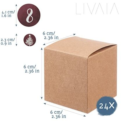 DIY Advent Calendar Kit: Beautiful Craft Advent Calendar 2023 with 24 Cube Boxes and Sticker Paper with Designs – Empty Advent Calendar to fill Yourself – Lovely DIY Christmas Advent Calendar LIVAIA 4 DIY Advent Calendar Kit: Beautiful Craft Advent Calendar 2023 with 24 Cube Boxes and Sticker Paper with Designs – Empty Advent Calendar to fill Yourself – Lovely DIY Christmas Advent Calendar LIVAIA - Image 4